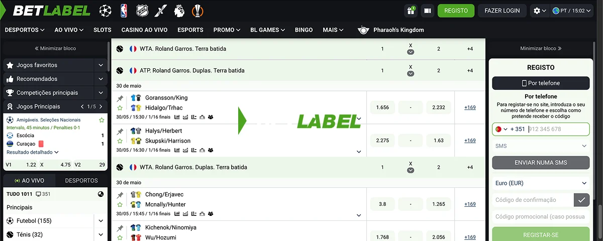 BetLabel Promoções E Bónus